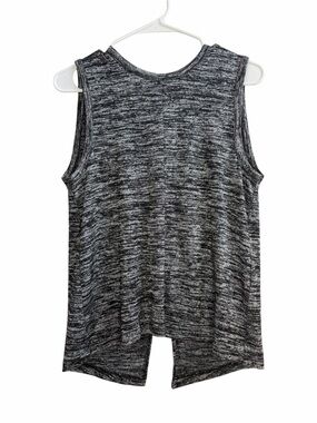 Rag & Bone/JEAN Open Back Knit Tank Top Gray/Black Size Small